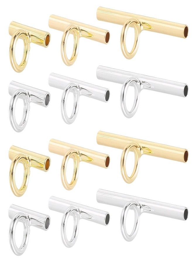 ROBOHOOK 12 PCS Brooch Pins for Women Fashion,Necklace Connectors for Multiple Necklaces,Gold/Silver Pin Necklace,for Converting Brooch Pins Into Pendants (8mm/13mm/20mm) - Image 1